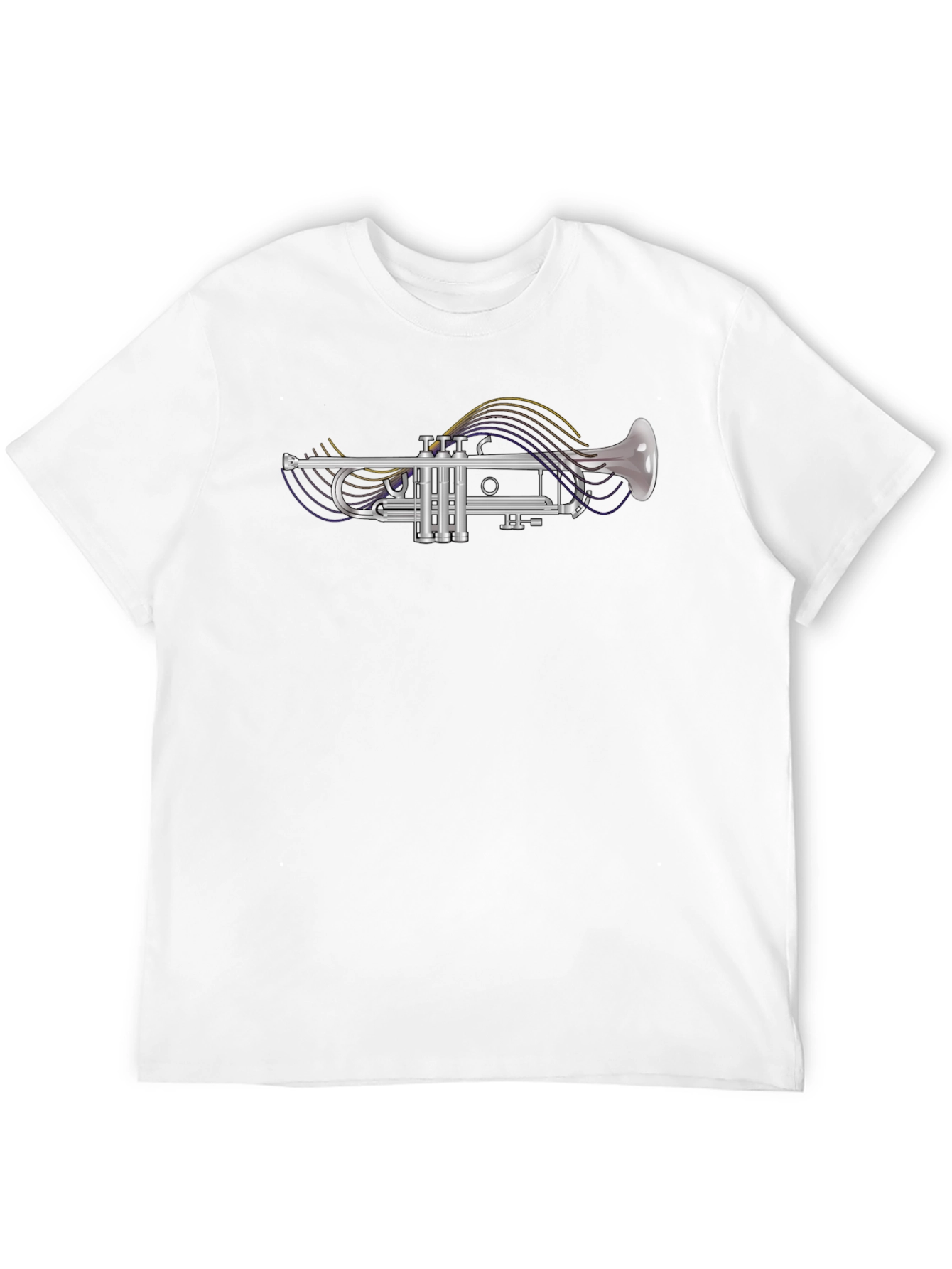 Trumpet Graphic T-Shirt - Black Cotton Tee