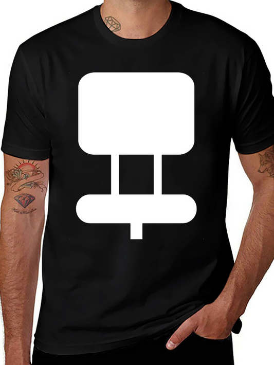 Geometric Design Black T-Shirt