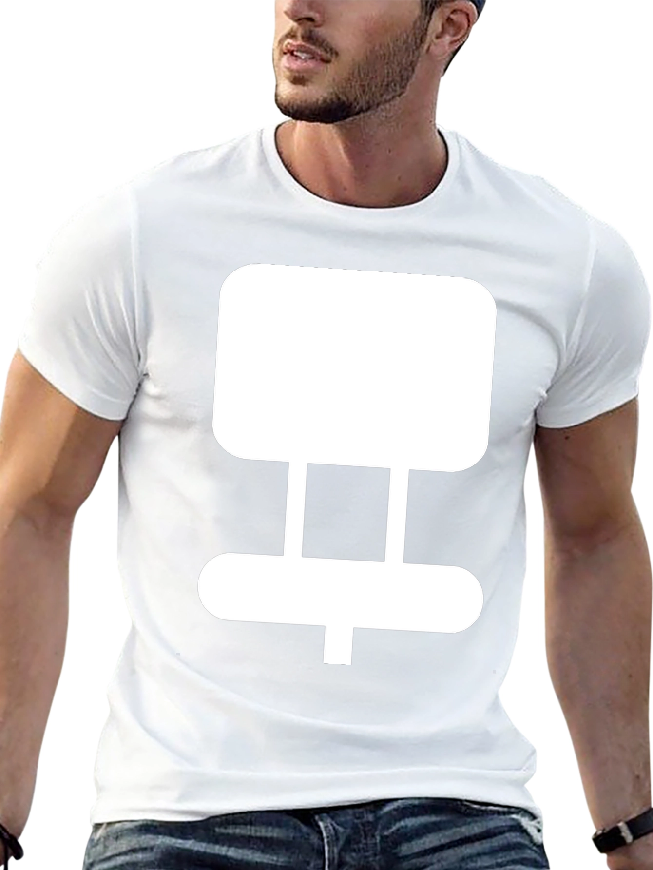 Geometric Design Black T-Shirt