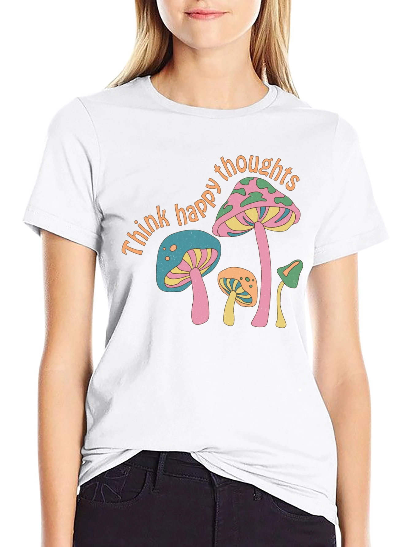 Think Happy Thoughts Mushroom T-Shirt