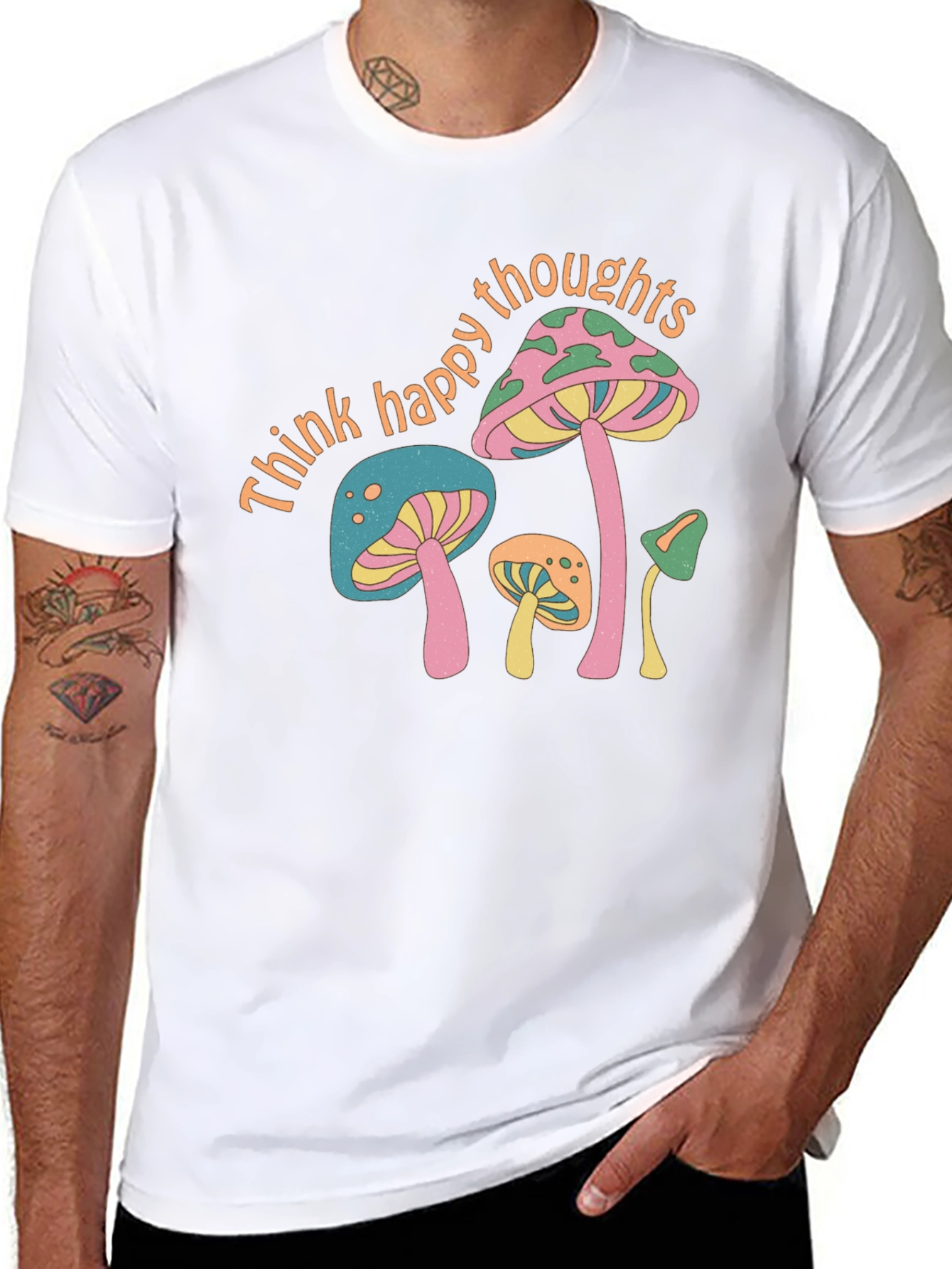 Think Happy Thoughts Mushroom T-Shirt