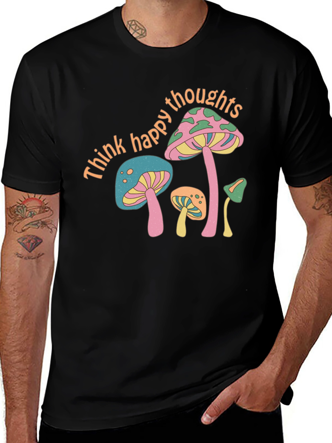 Think Happy Thoughts Mushroom T-Shirt