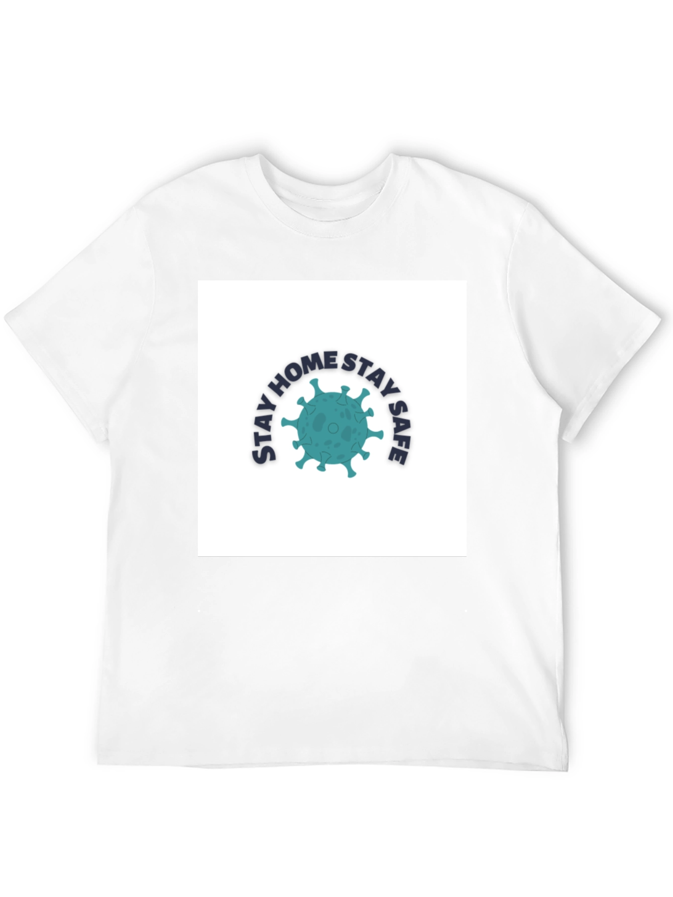 Stay Home Stay Safe Graphic Tee - Black