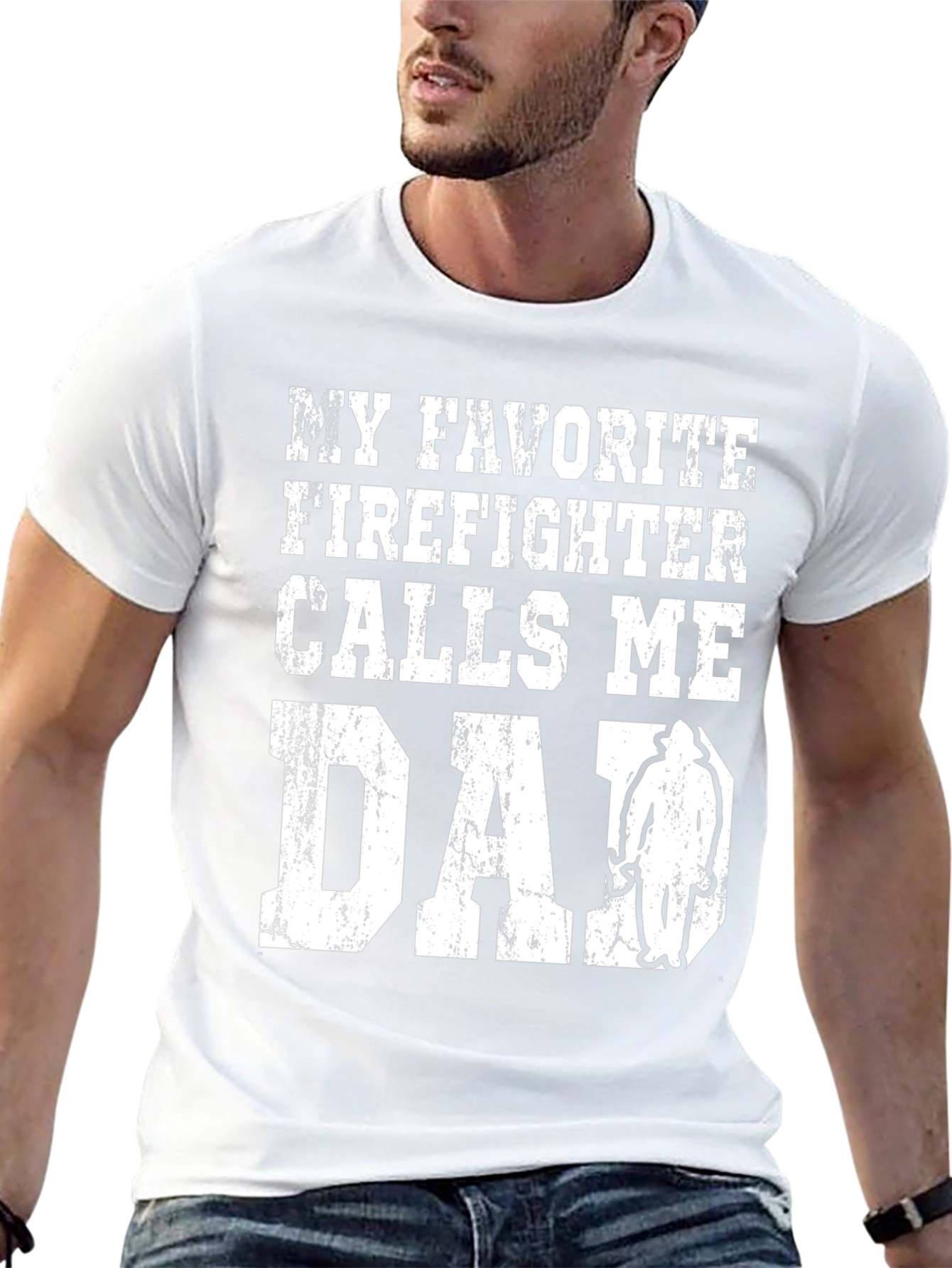 My Favorite Firefighter Calls Me Dad Graphic Tee