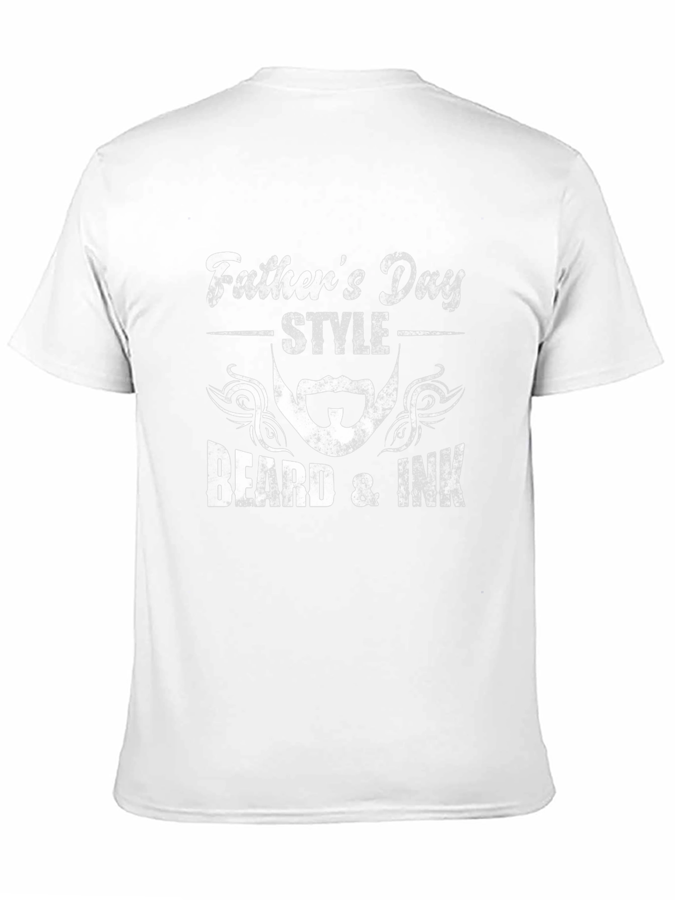 Fathers Day Beard & Ink Style Black T-Shirt