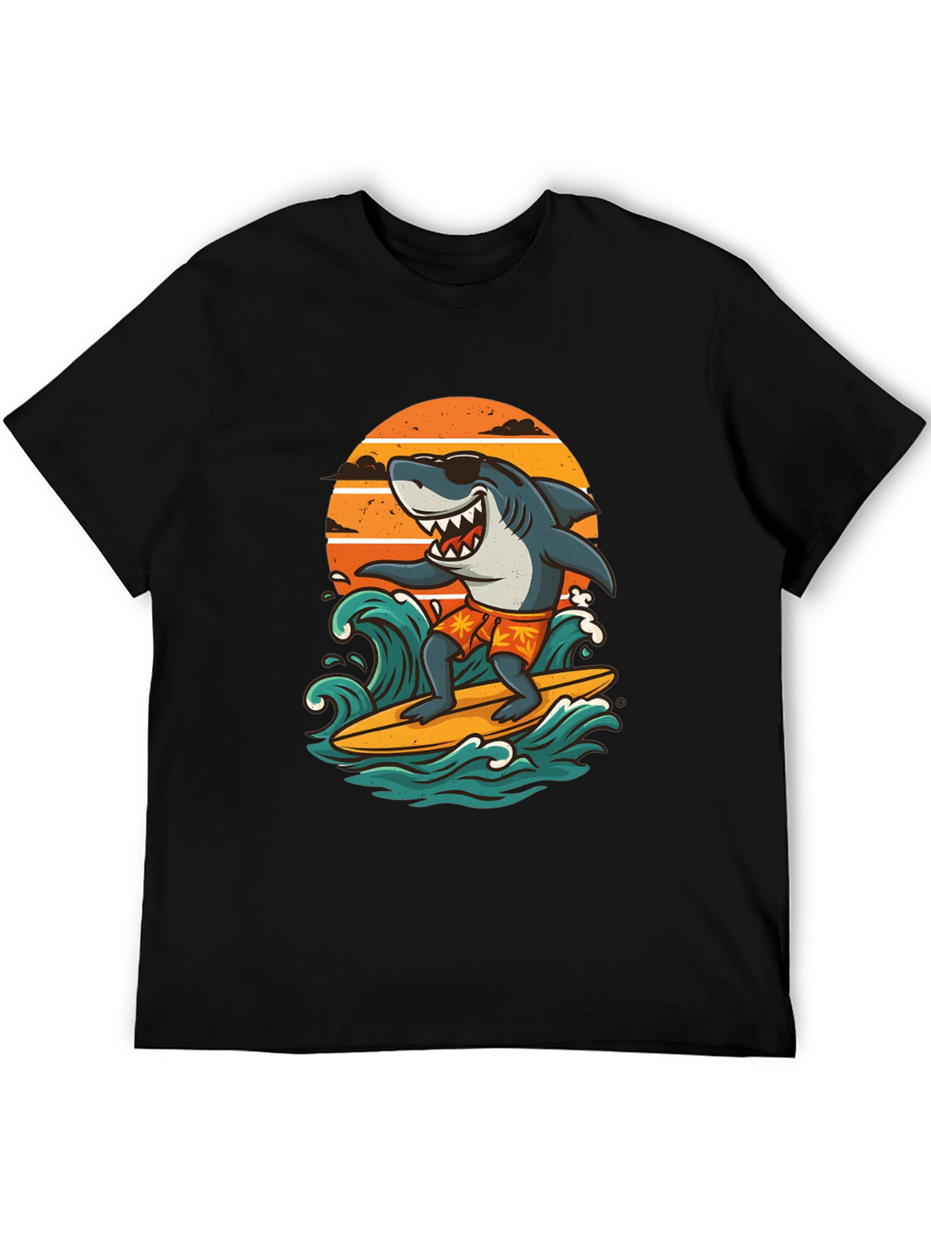 Surfing Shark Graphic Tee