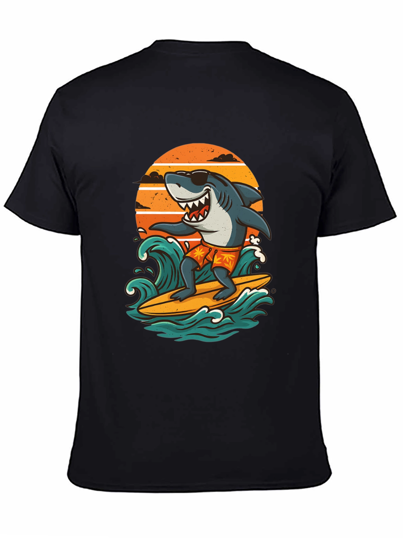 Surfing Shark Graphic Tee