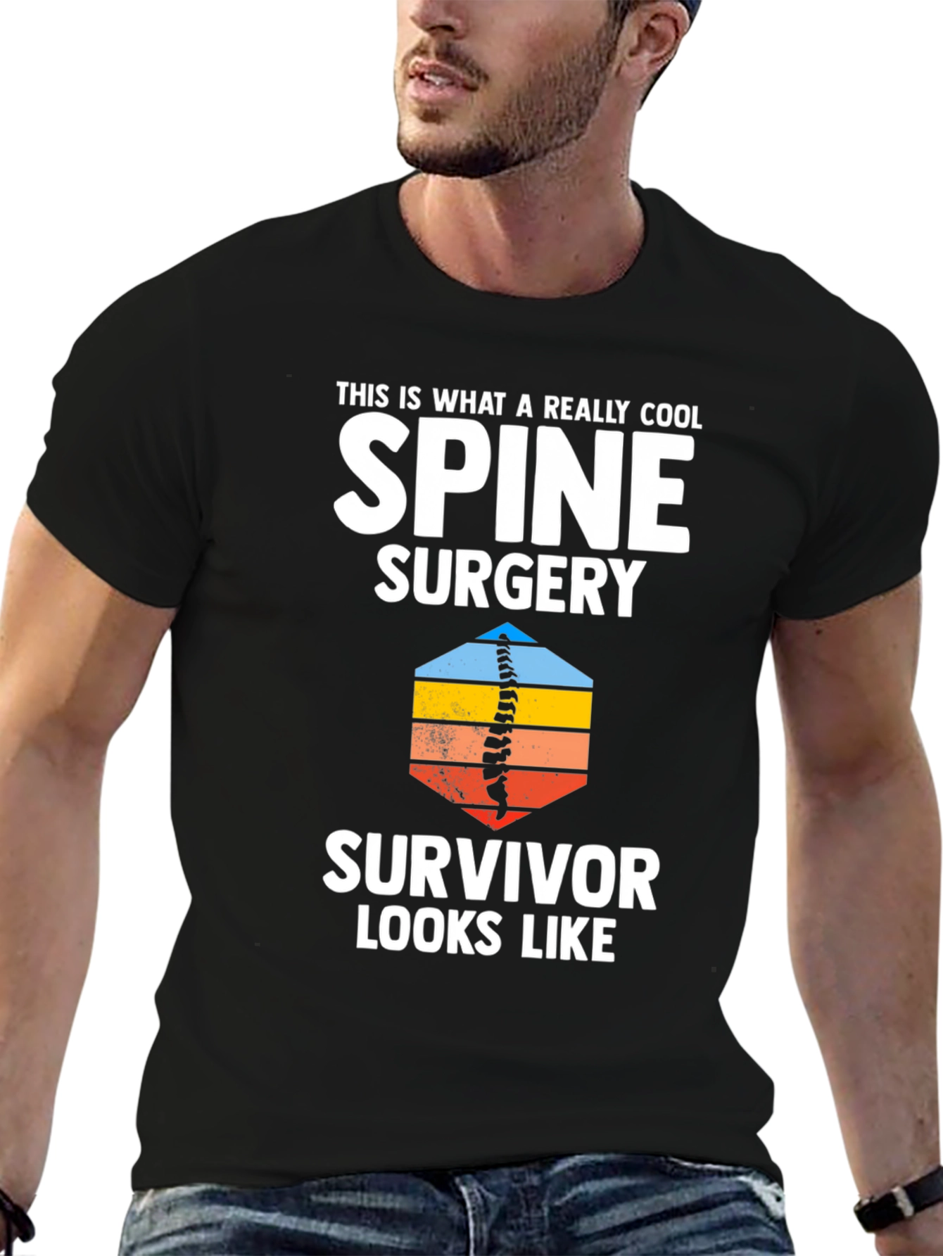 Cool Spine Surgery Survivor Graphic T-Shirt