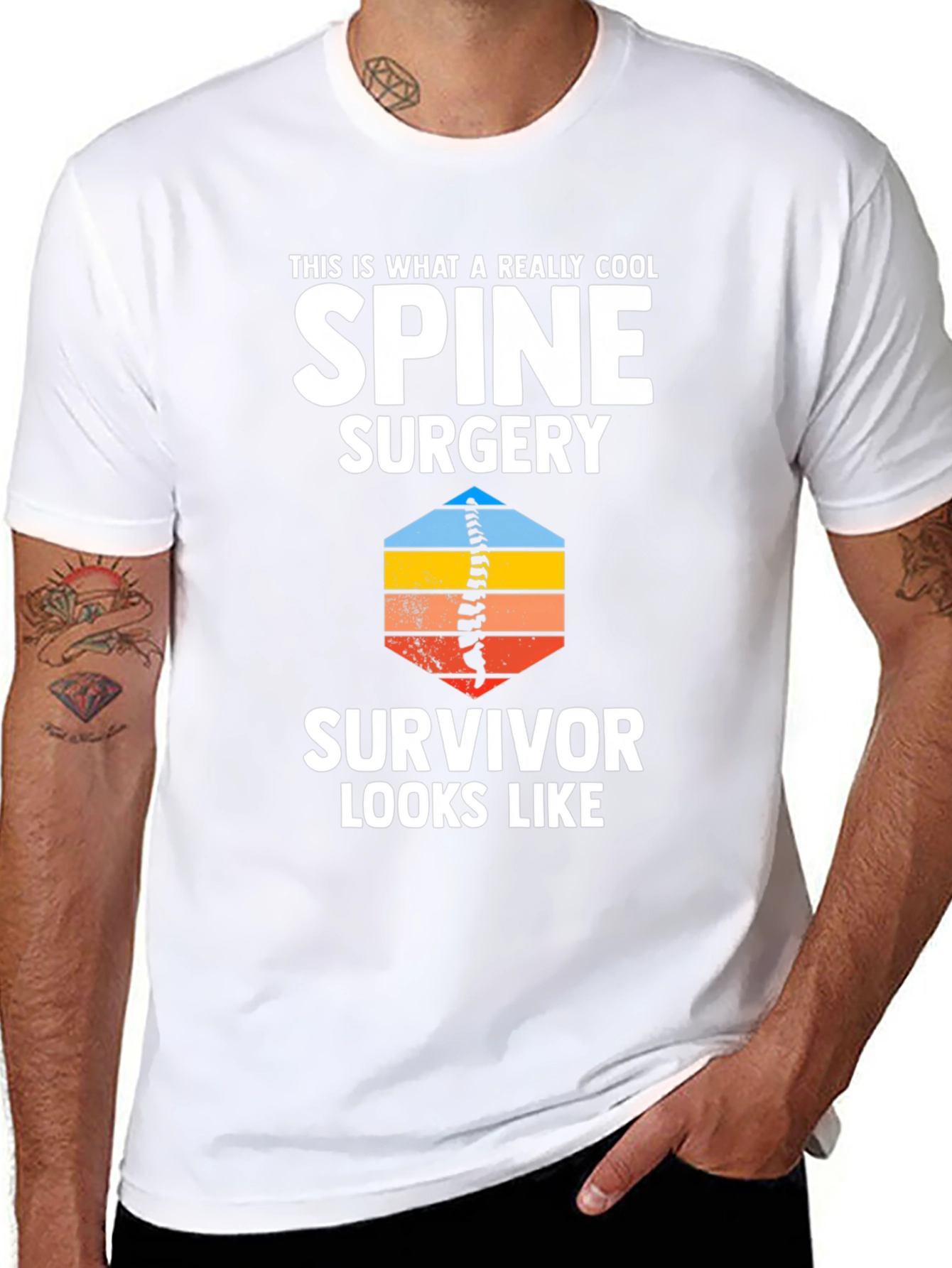 Cool Spine Surgery Survivor Graphic T-Shirt