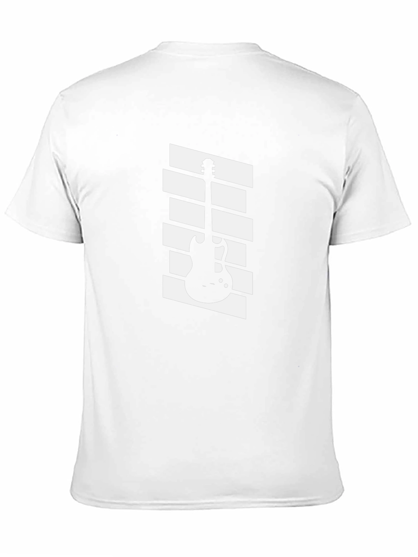 Guitar Graphic Tee - Black Cotton Casual Shirt