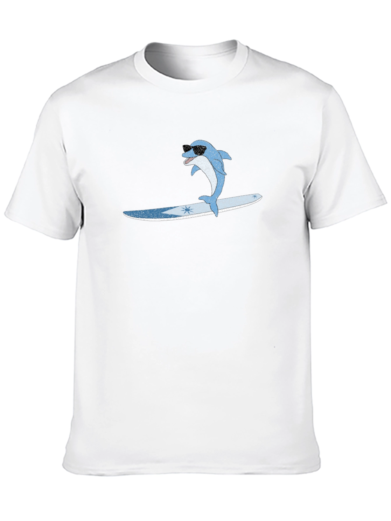 Surfing Dolphin Black T-Shirt