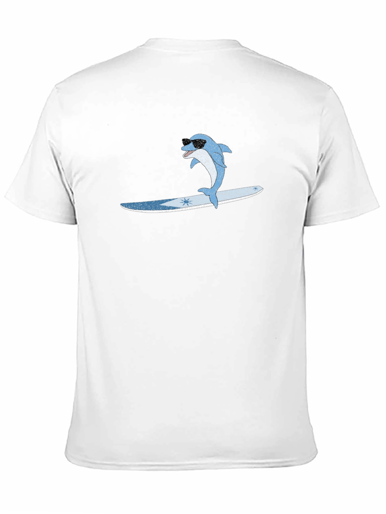 Surfing Dolphin Black T-Shirt