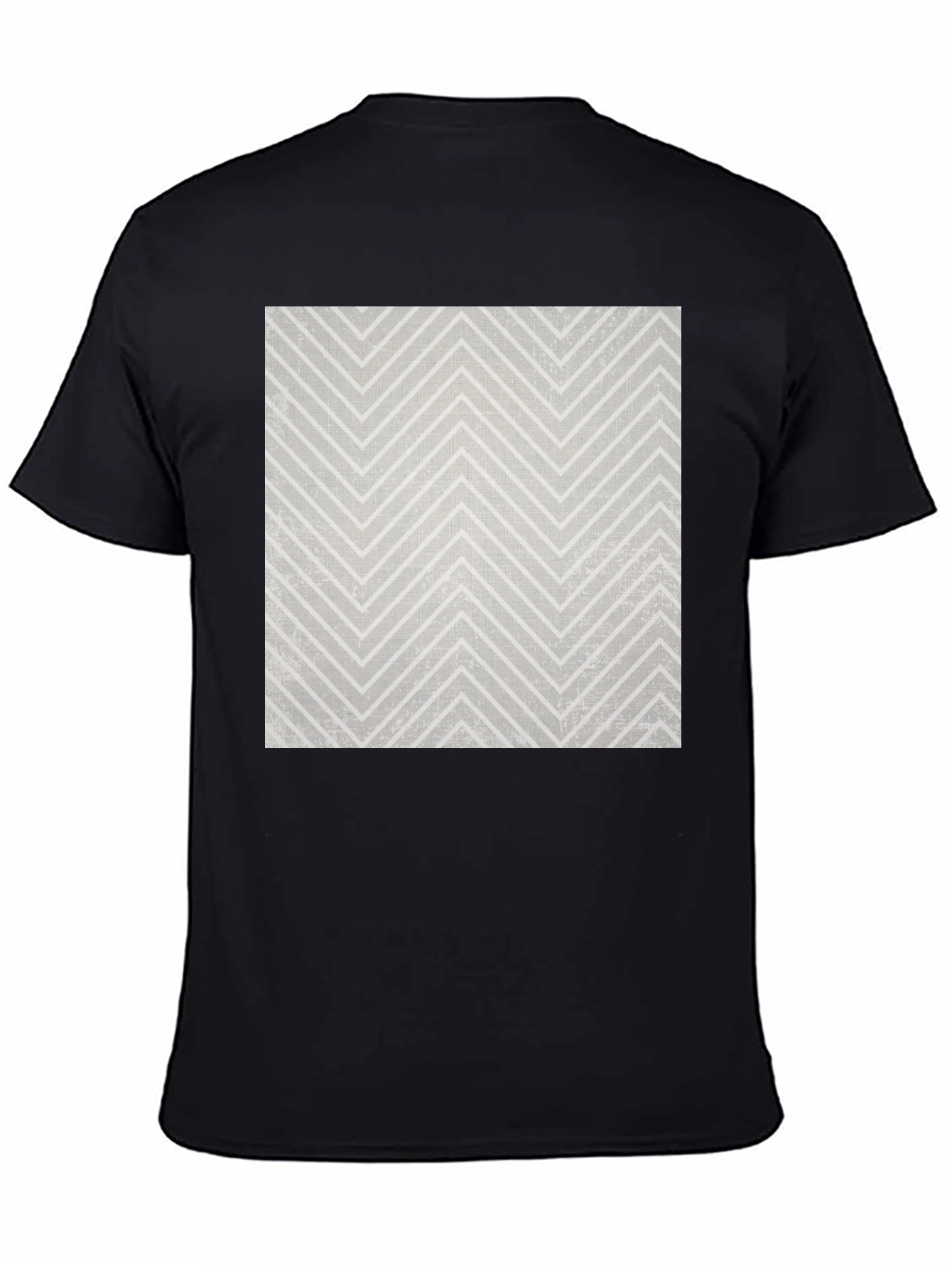 Modern Chevron Pattern Black T-Shirt