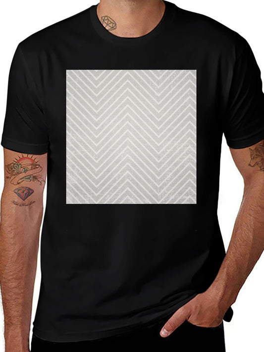 Modern Chevron Pattern Black T-Shirt