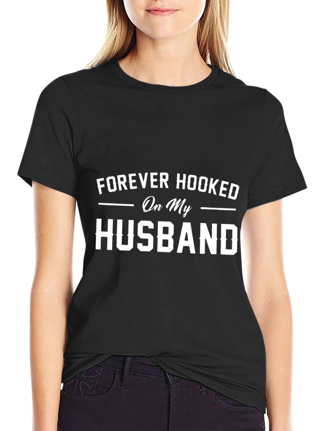 Forever Hooked on My Husband Graphic Tee