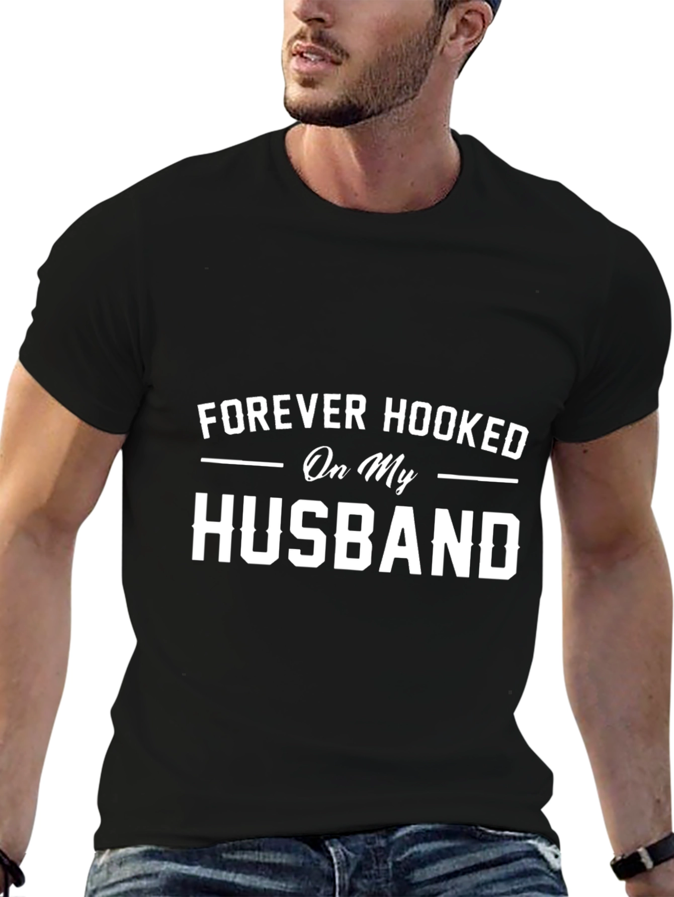 Forever Hooked on My Husband Graphic Tee