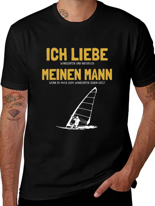 Windsurfing Husband Graphic Tee
