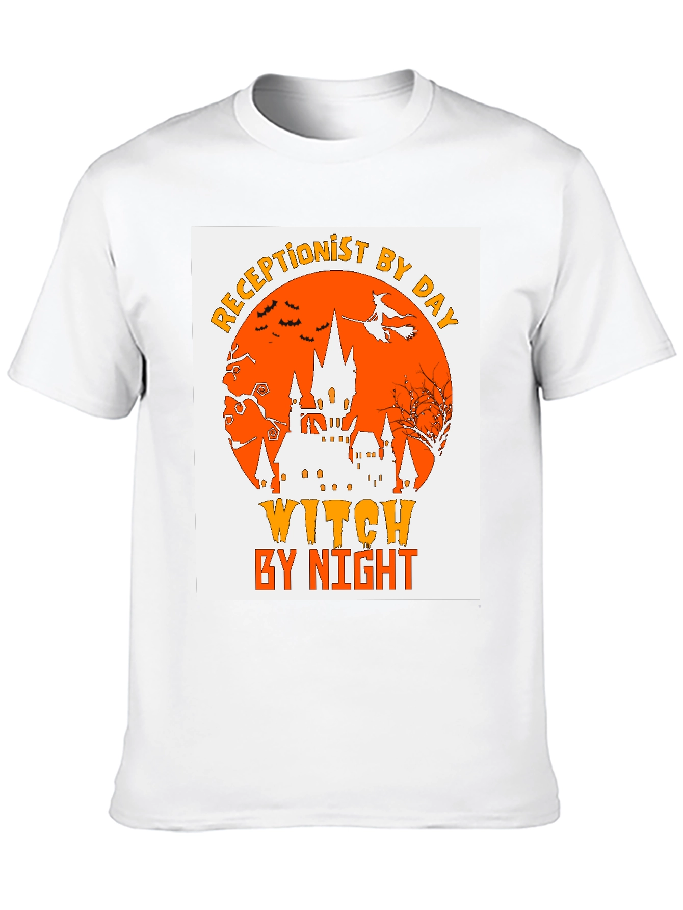 Receptionist by Day Witch by Night Halloween T-Shirt