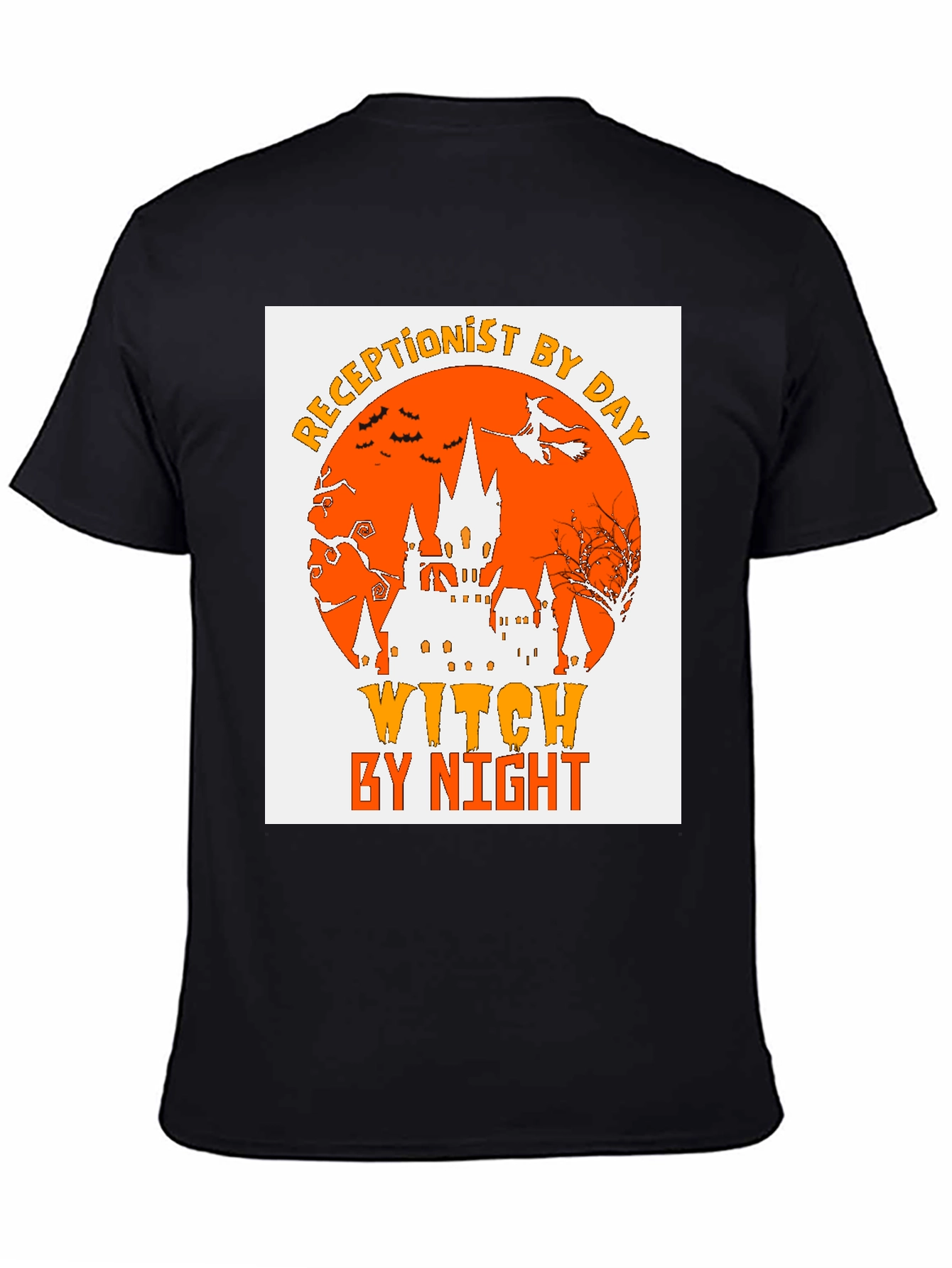 Receptionist by Day Witch by Night Halloween T-Shirt