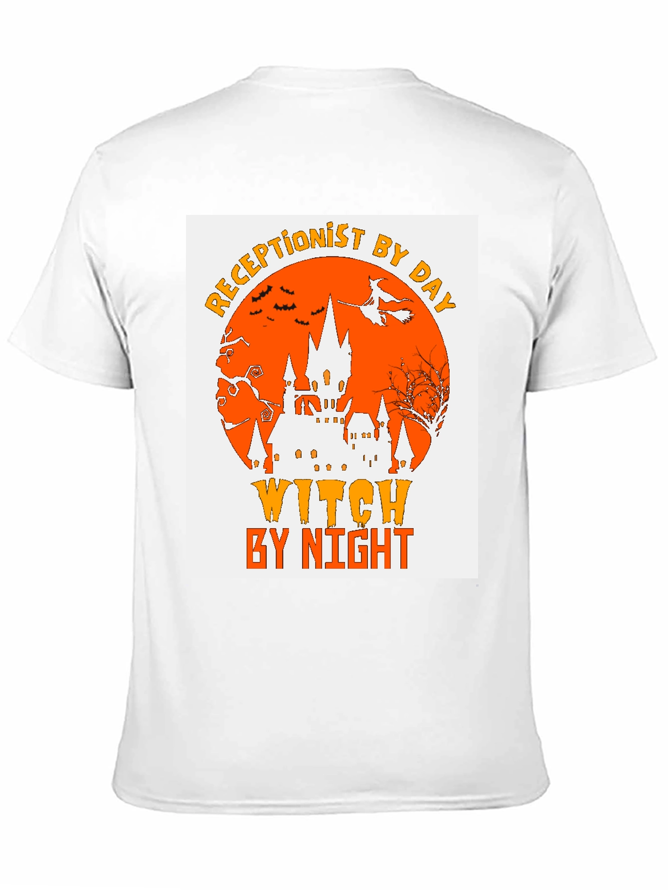 Receptionist by Day Witch by Night Halloween T-Shirt