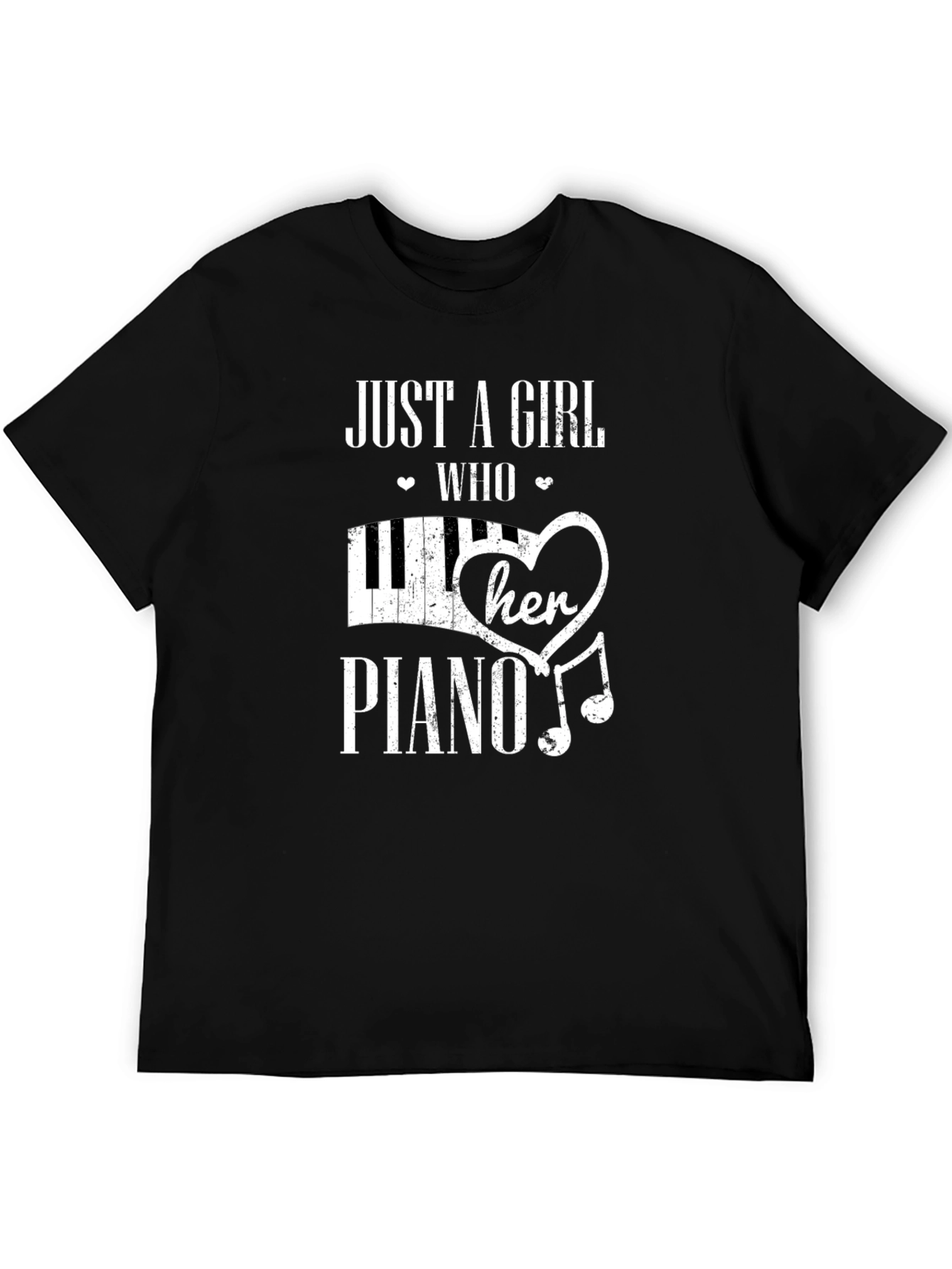 Just a Girl Who Loves Her Piano Graphic Tee