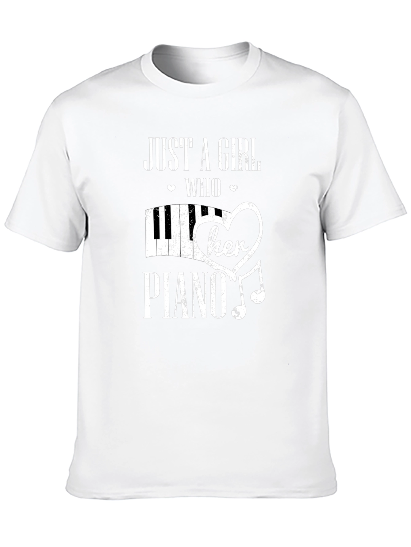 Just a Girl Who Loves Her Piano Graphic Tee