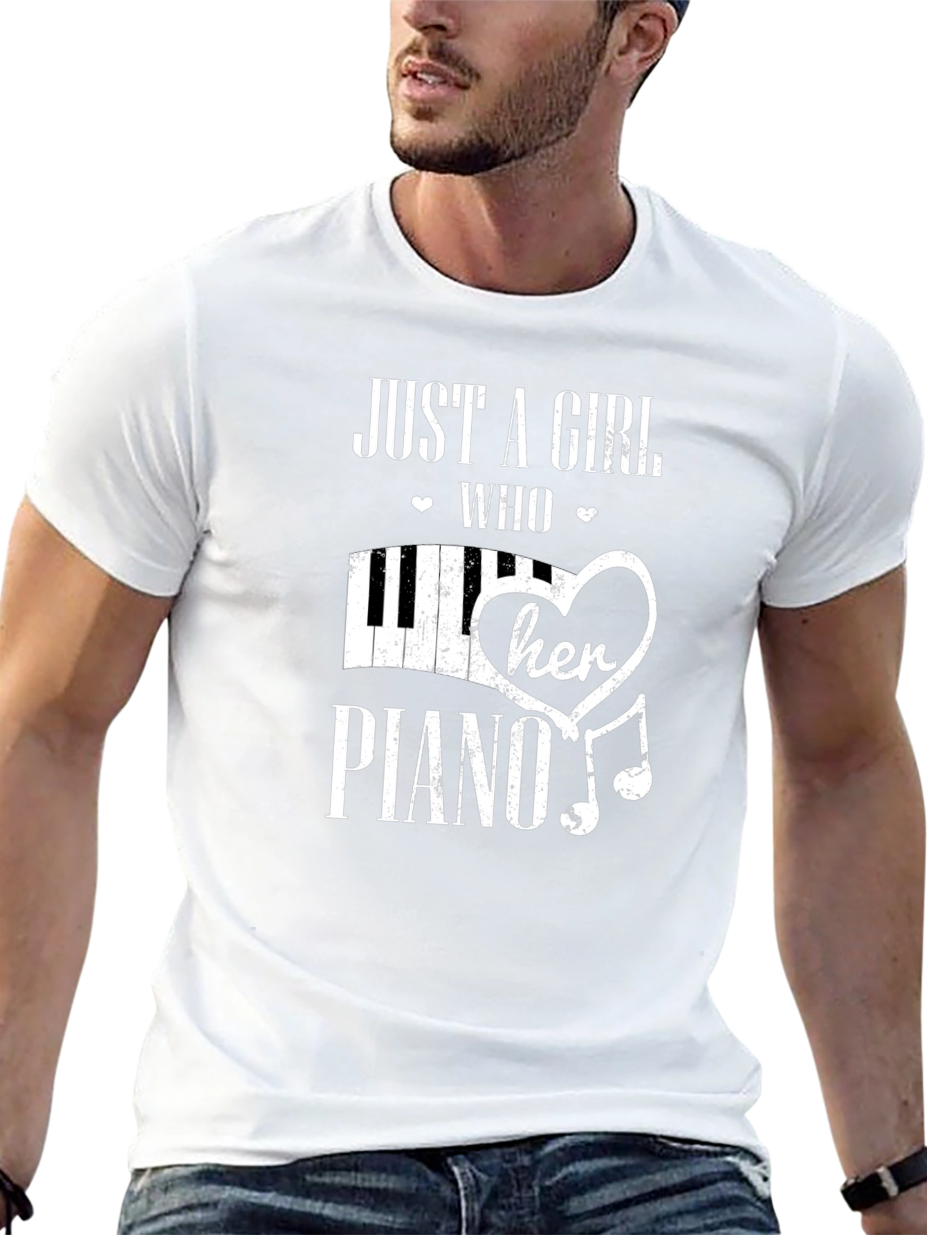 Just a Girl Who Loves Her Piano Graphic Tee