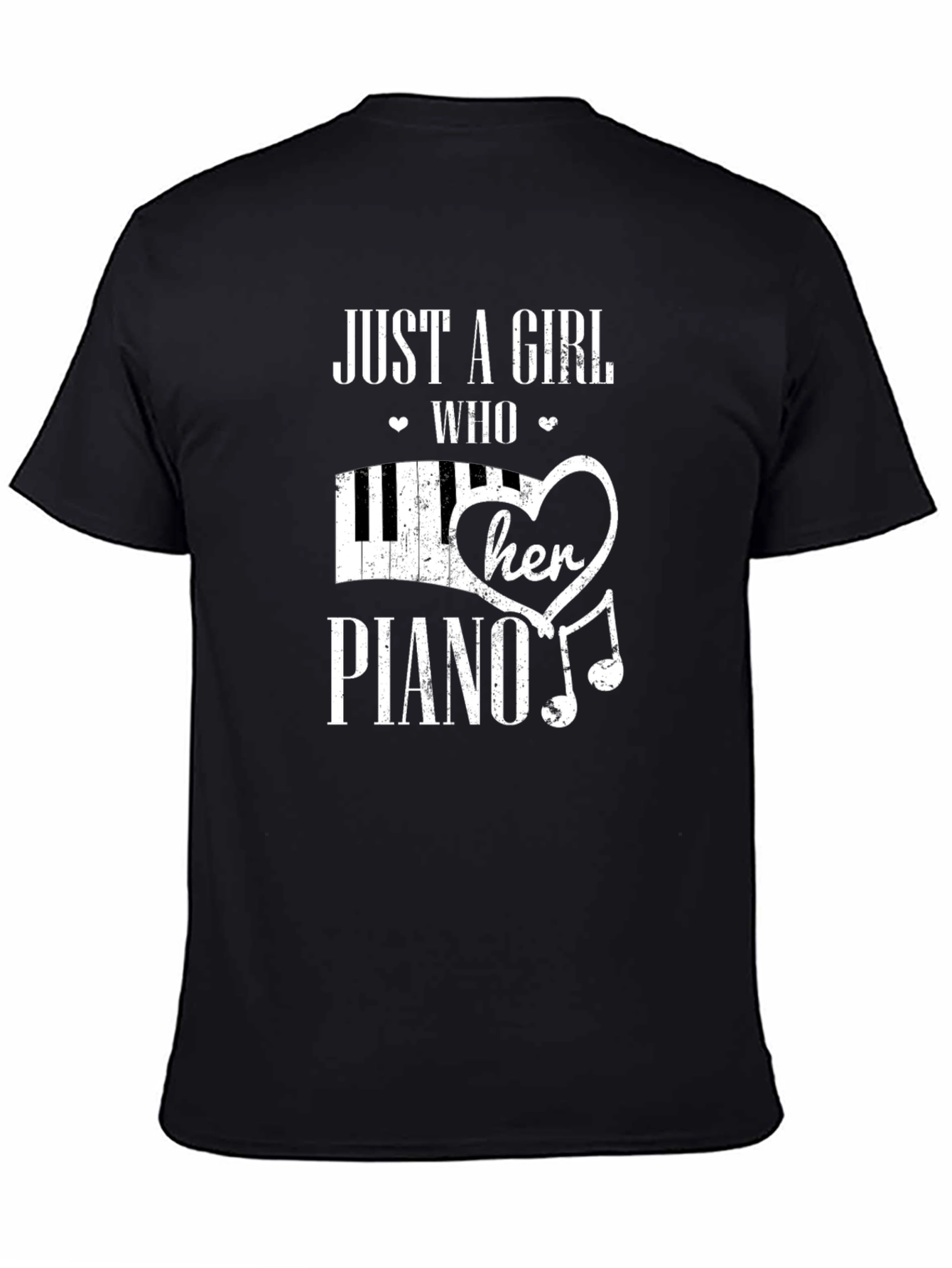 Just a Girl Who Loves Her Piano Graphic Tee