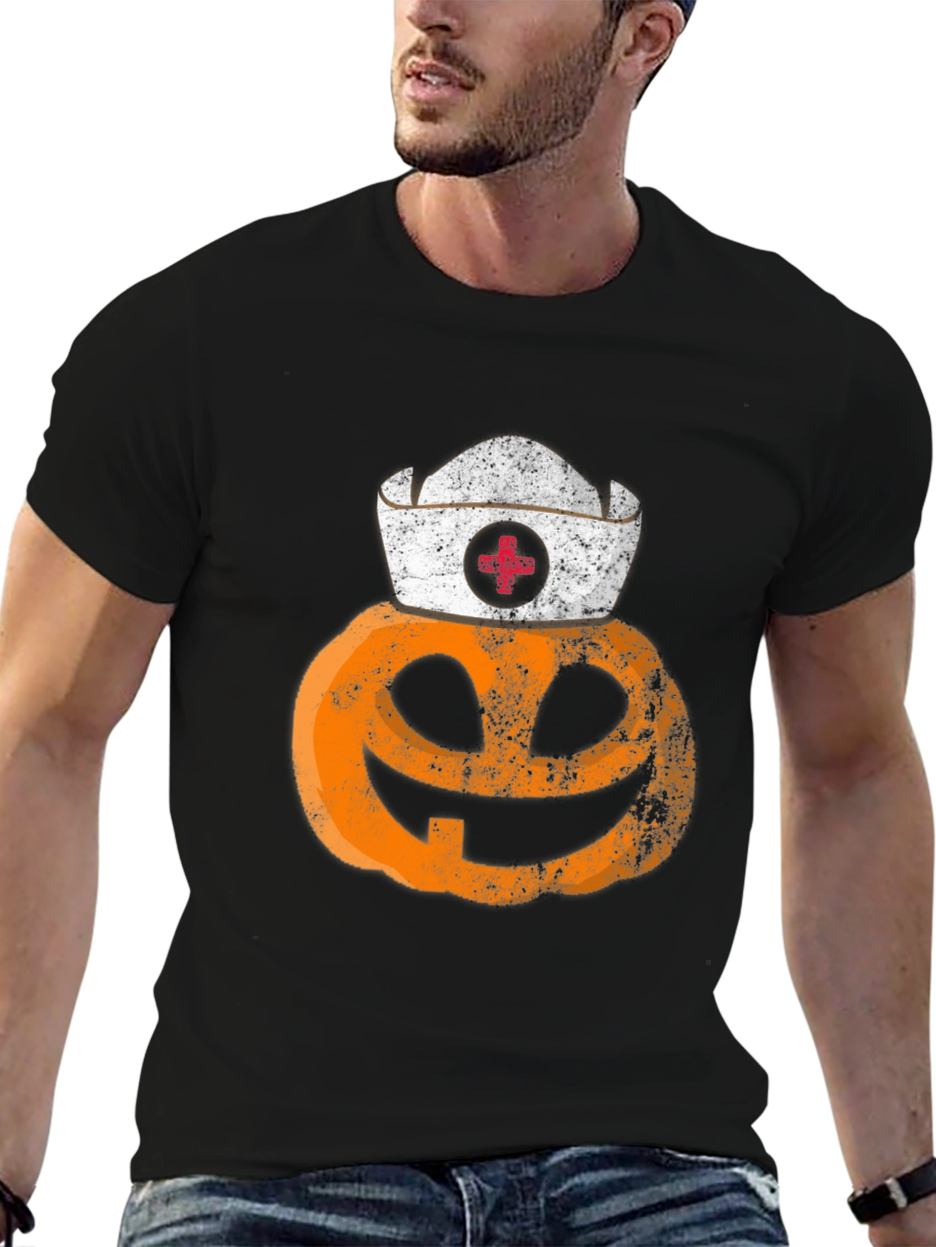 Halloween Nurse Pumpkin T-Shirt