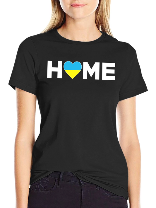 Ukraine Flag Heart Home Graphic T-Shirt