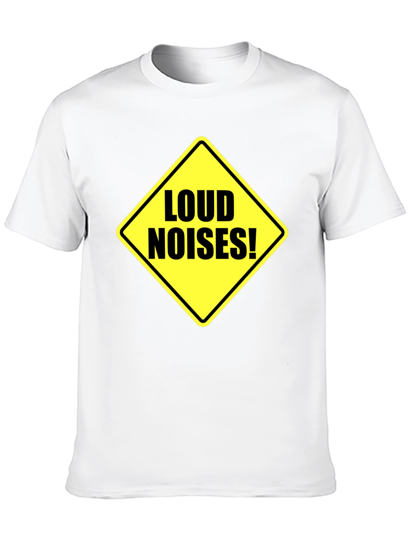 Loud Noises Warning Sign T-Shirt - Black