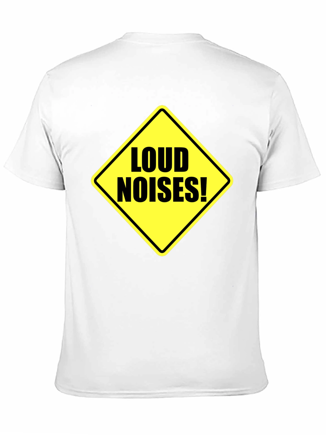 Loud Noises Warning Sign T-Shirt - Black