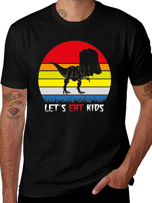 Dinosaur Lets Eat Kids Graphic T-Shirt