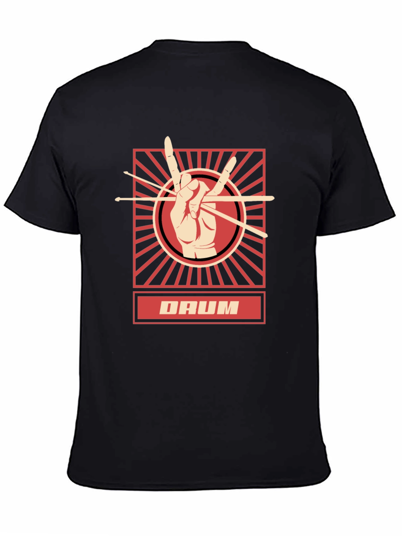 Drummer T-Shirt - Hand with Drumsticks Graphic Tee