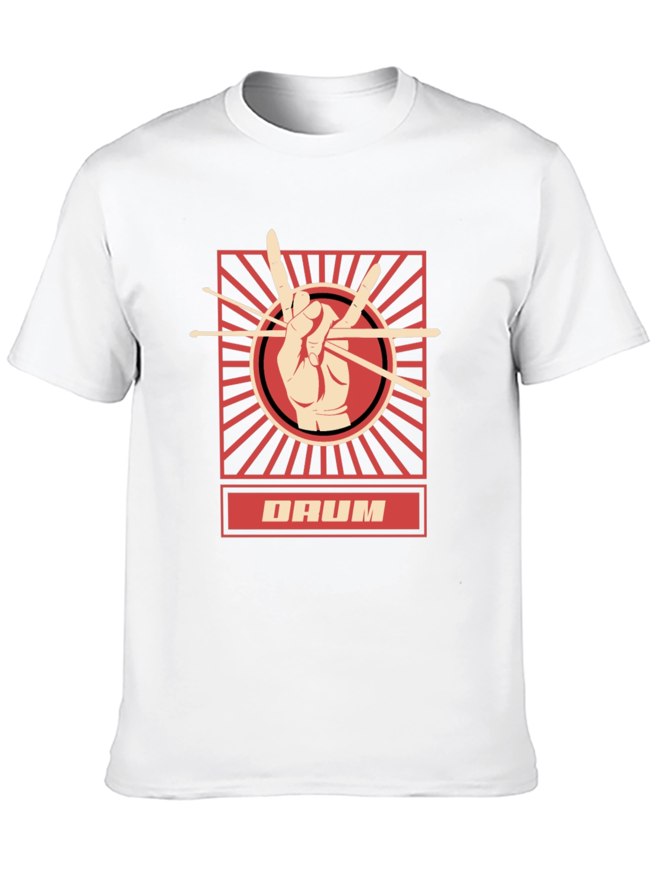 Drummer T-Shirt - Hand with Drumsticks Graphic Tee