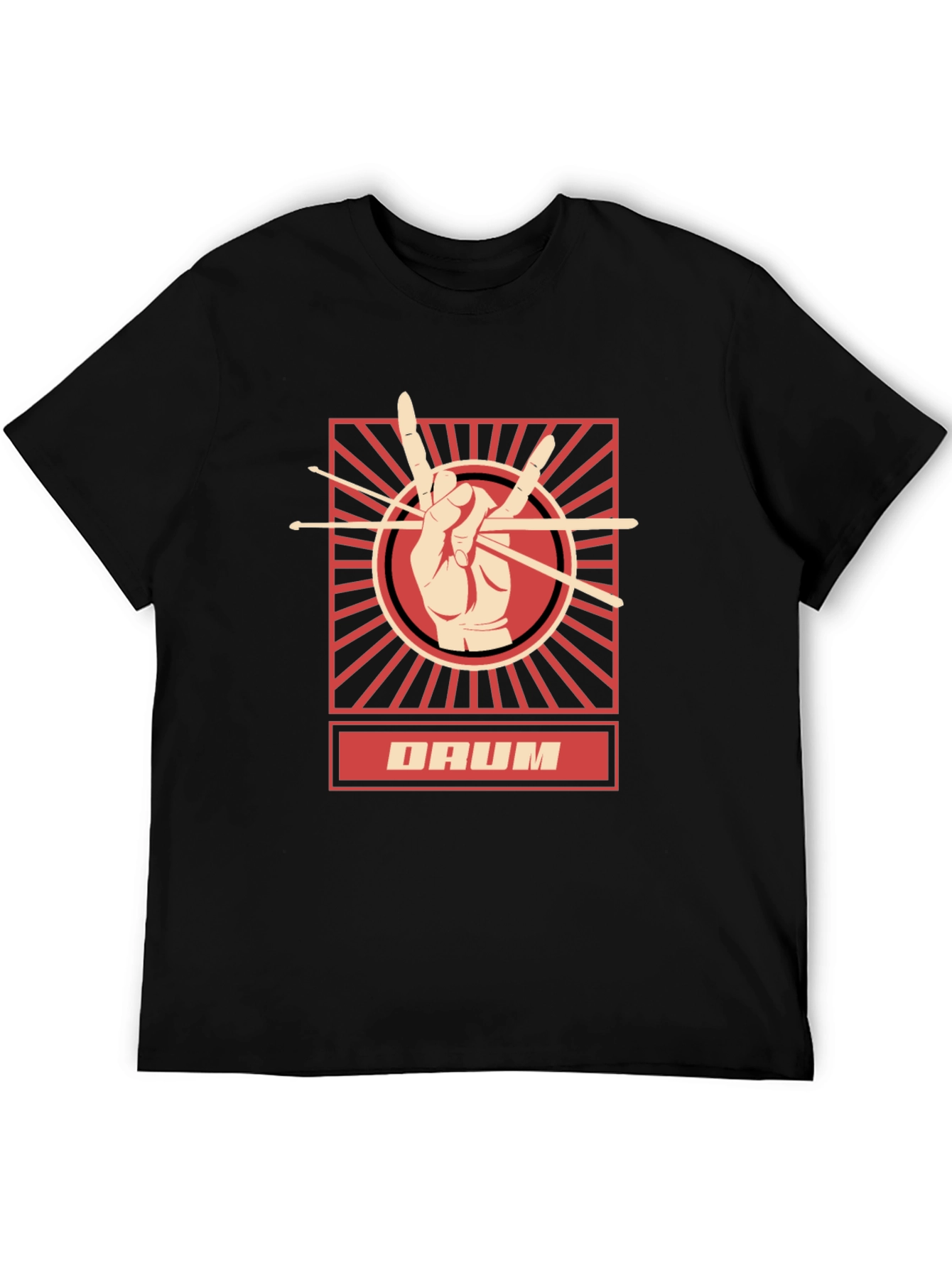 Drummer T-Shirt - Hand with Drumsticks Graphic Tee