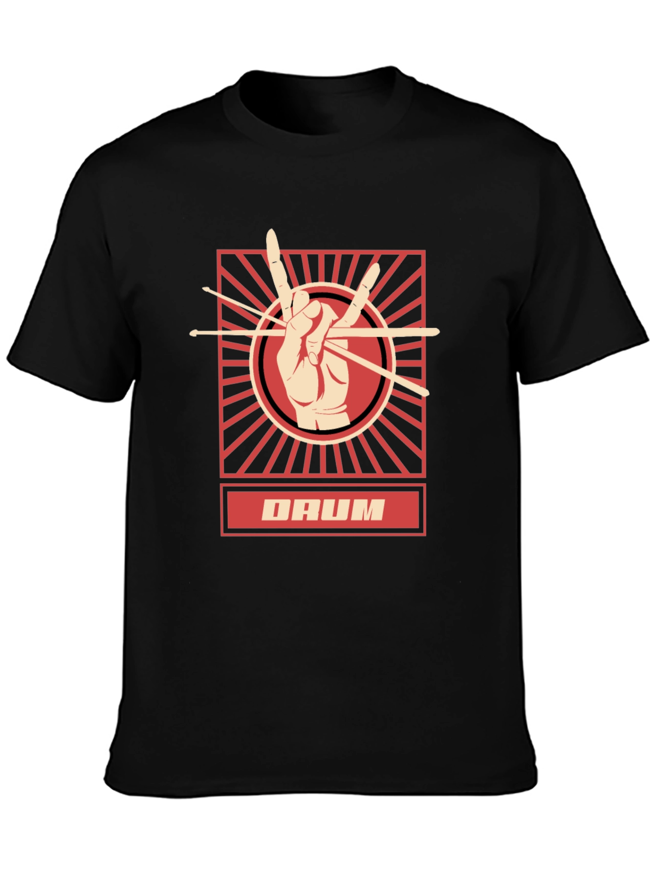 Drummer T-Shirt - Hand with Drumsticks Graphic Tee