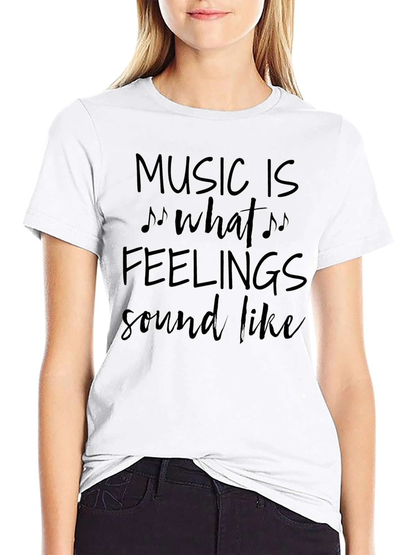 Music Is What Feelings Sound Like Graphic Tee