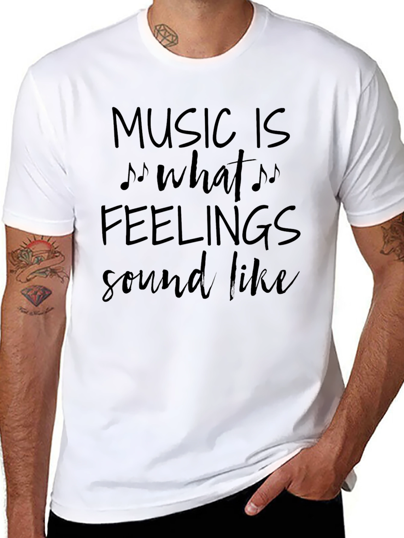 Music Is What Feelings Sound Like Graphic Tee