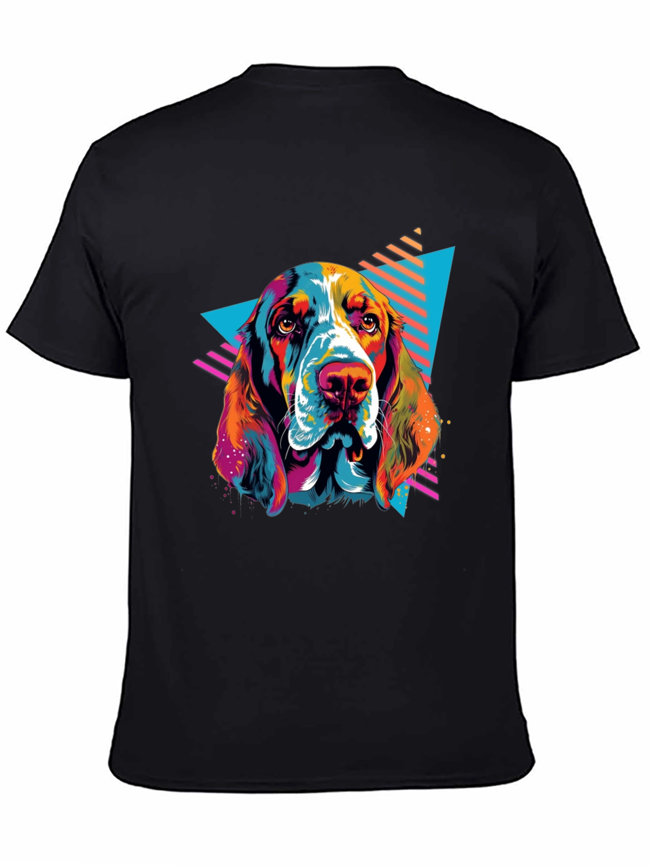 Retro Dog Graphic Tee - Black
