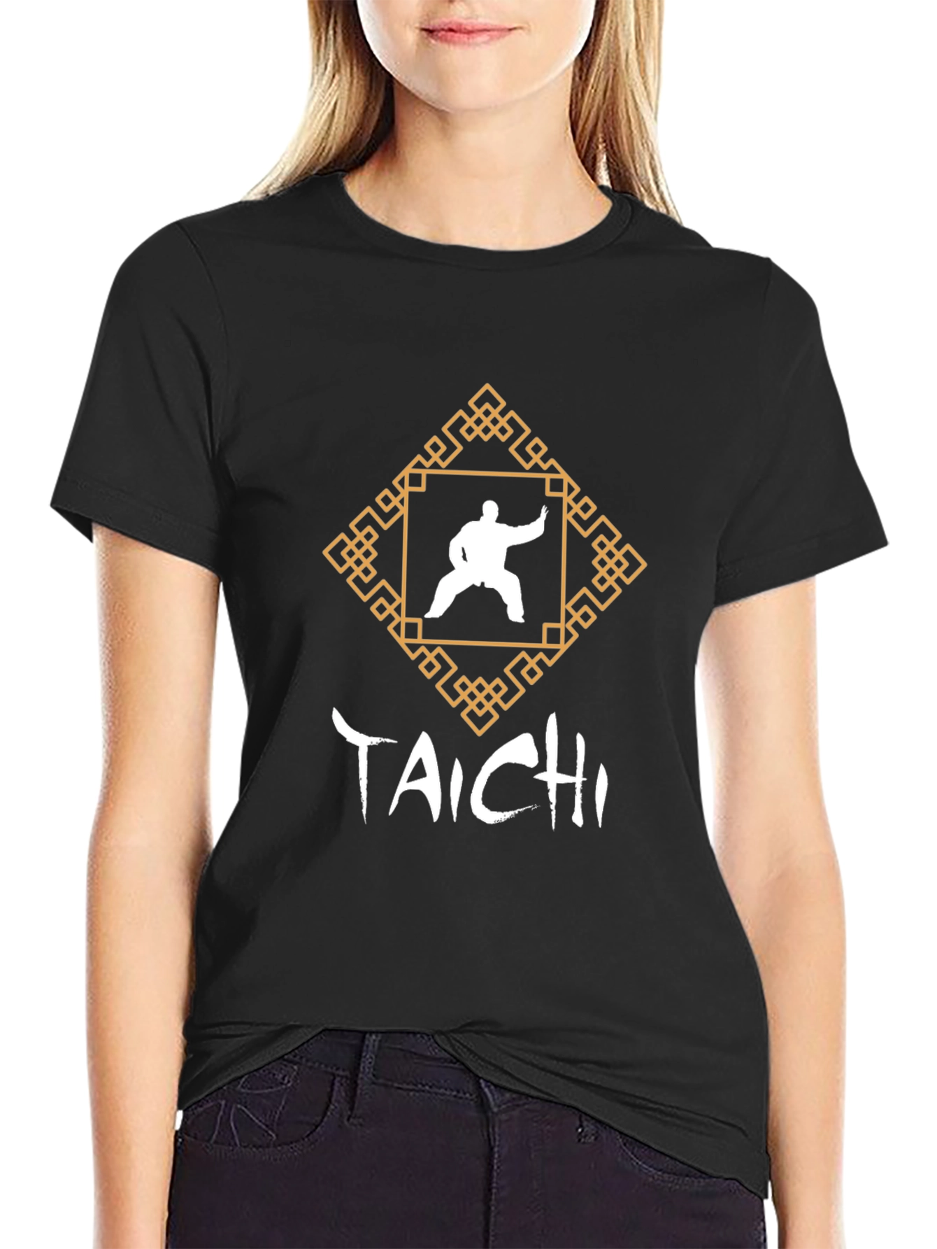 Tai Chi Black Graphic Tee - Martial Arts Shirt