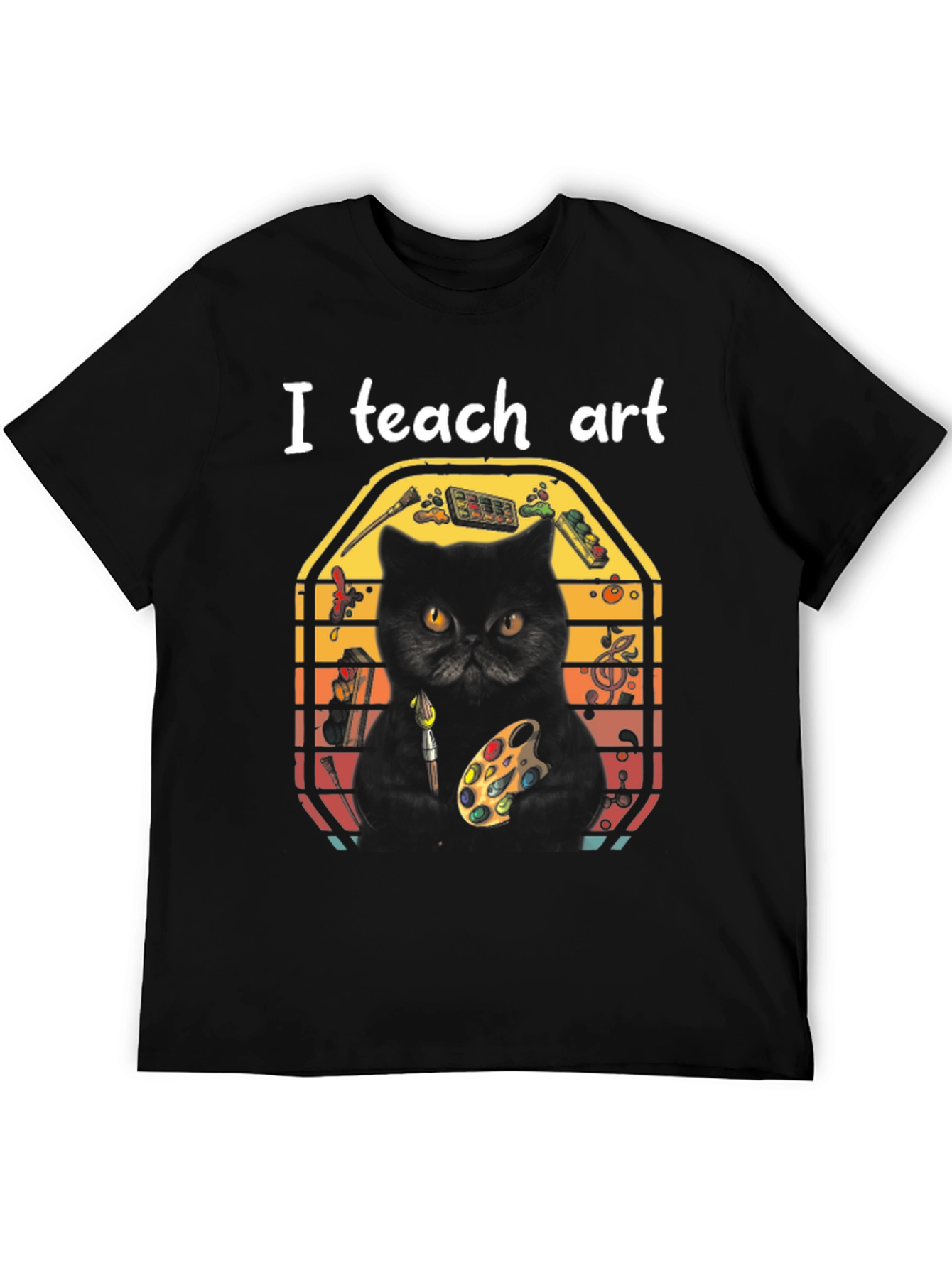 I Teach Art Cat T-Shirt