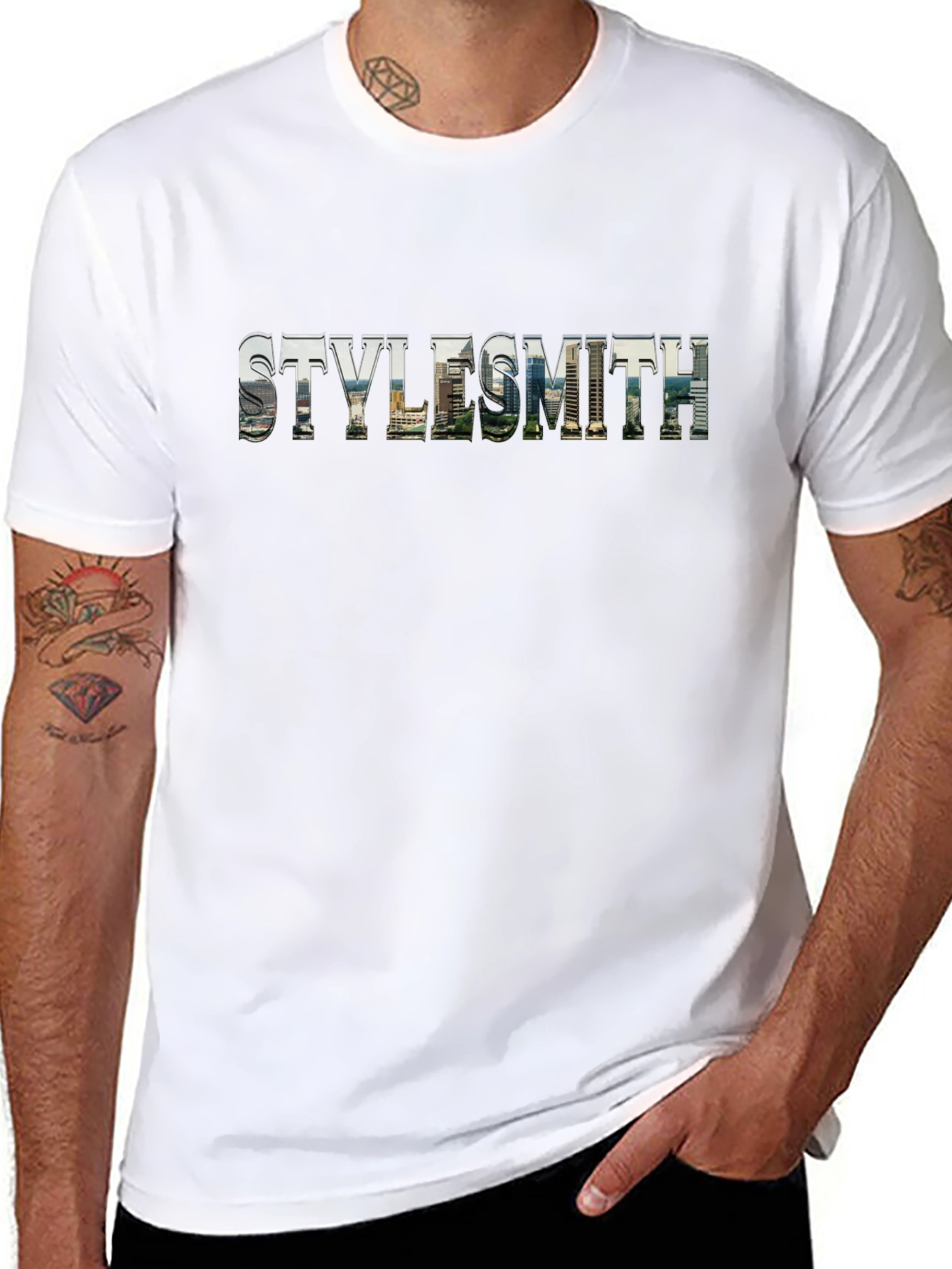 Stylesmith Cityscape Graphic Tee - Urban Black