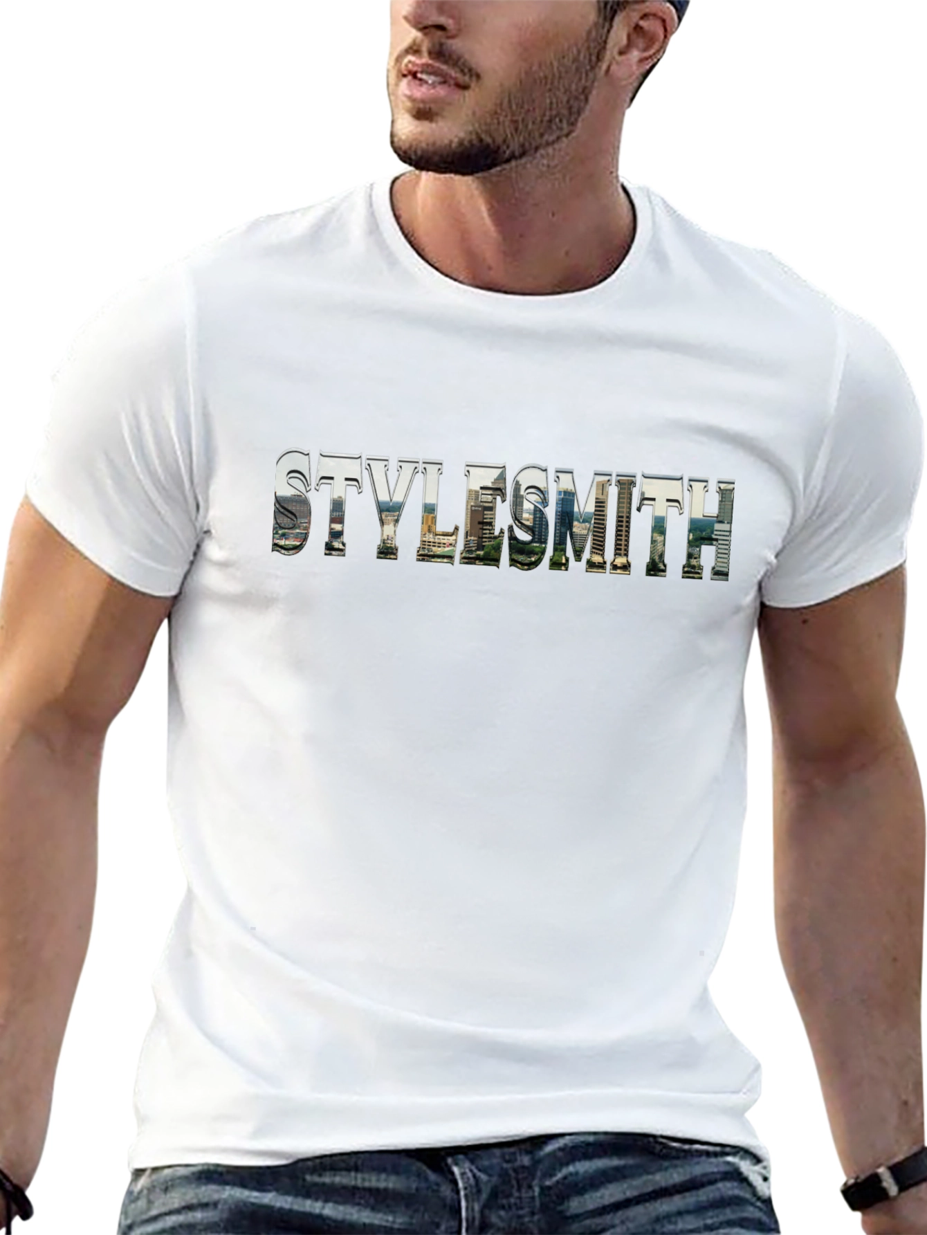 Stylesmith Cityscape Graphic Tee - Urban Black