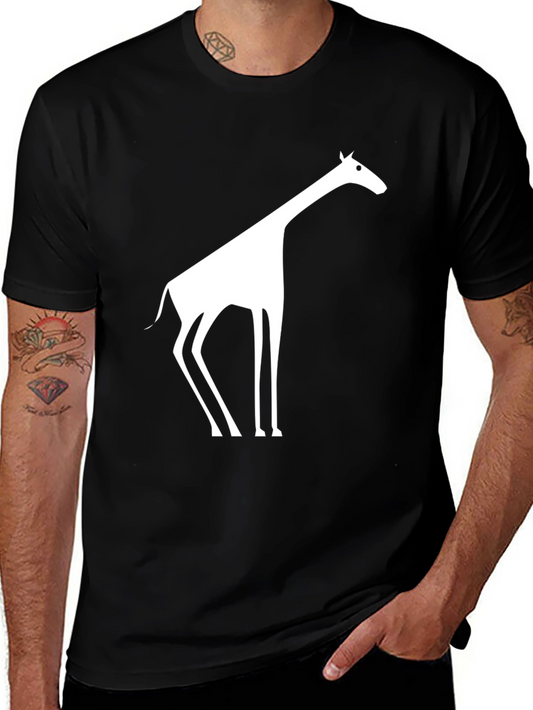 Giraffe Graphic Black T-Shirt