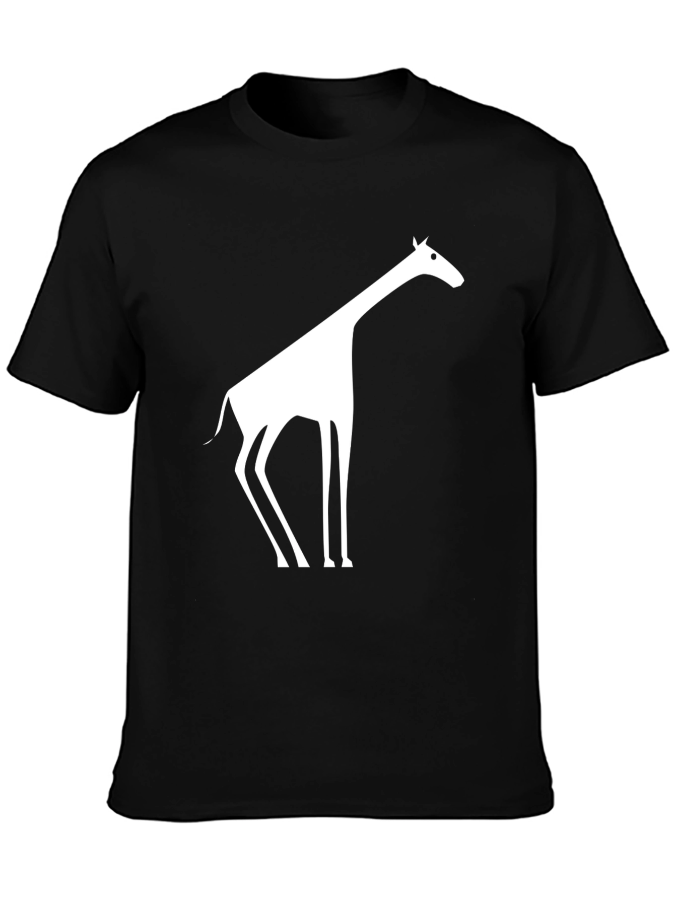 Giraffe Graphic Black T-Shirt