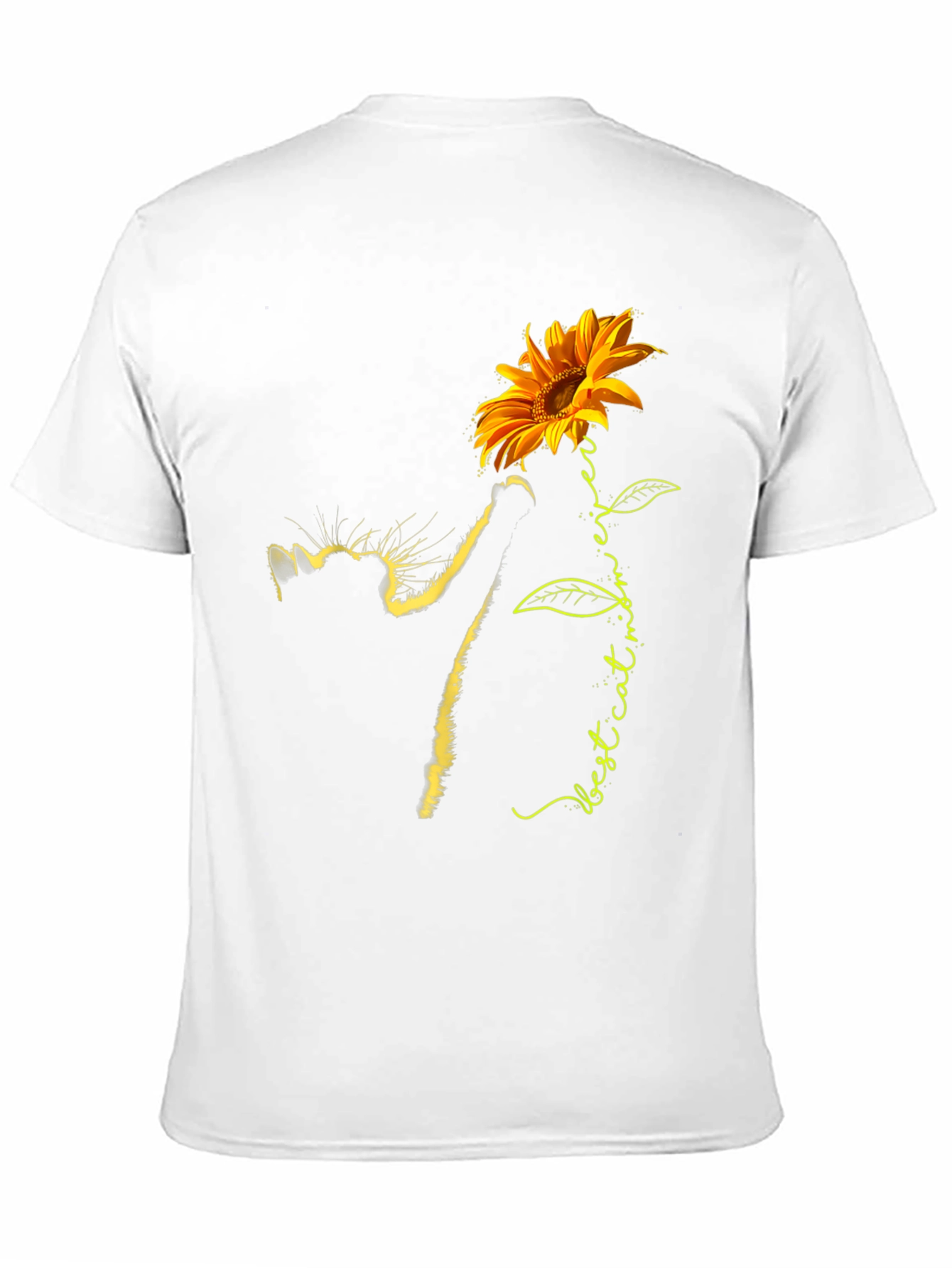Sunflower Cat Lover T-Shirt - Best cat mom ever!