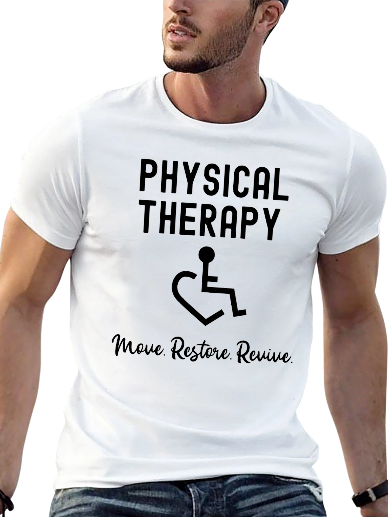 Physical Therapy Move Restore Revive Black T-Shirt