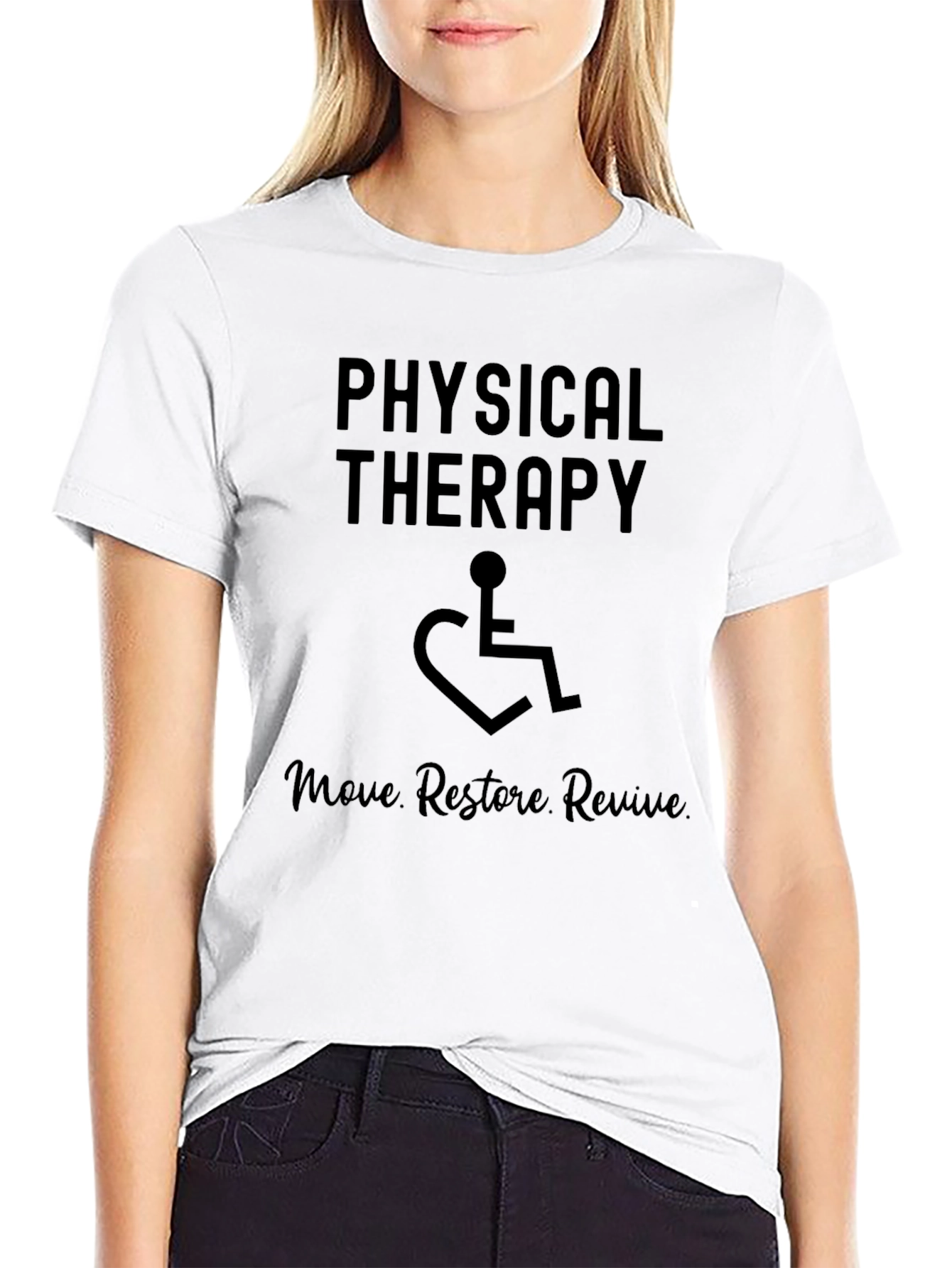 Physical Therapy Move Restore Revive Black T-Shirt