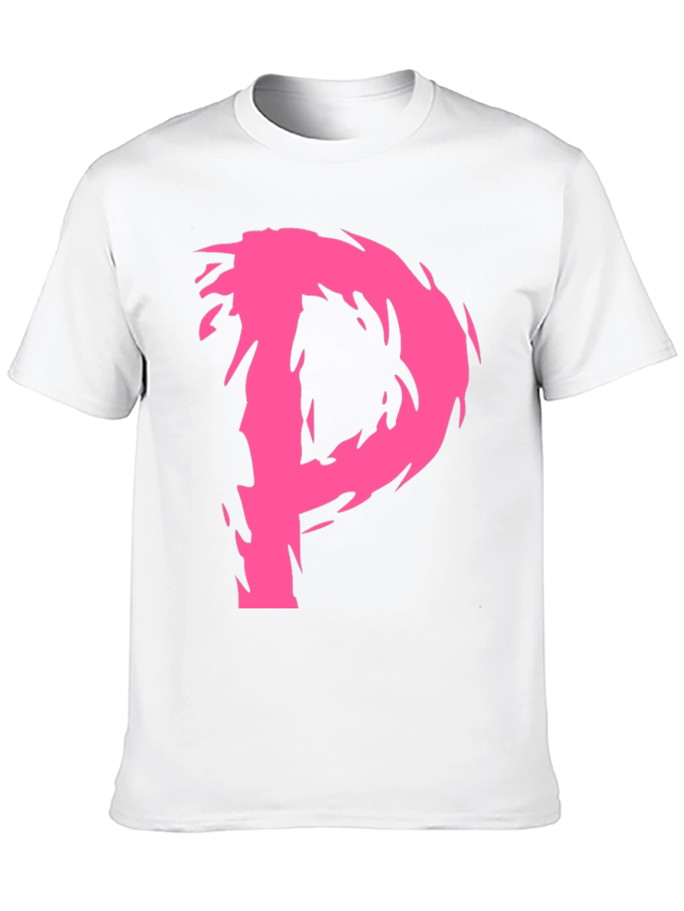 Edgy Pink P Graphic Black T-Shirt